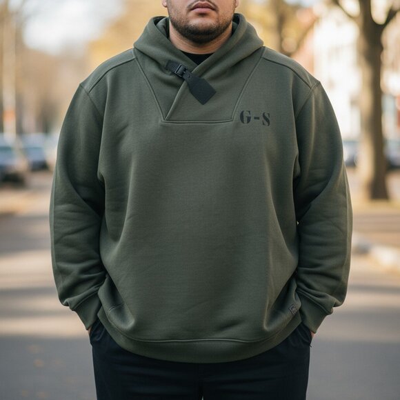 G-Star RAW Cargo Line Hoodie – Olive Green (Men’s XXXL) - Picture 2 of 4